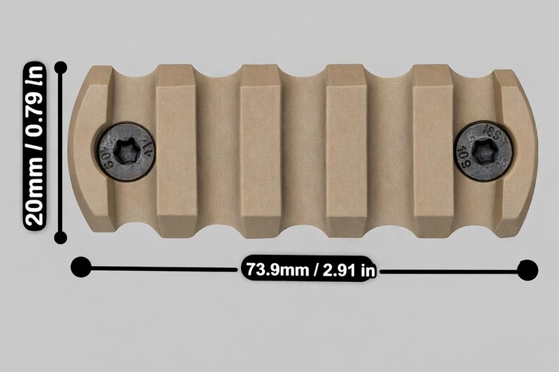 5 Slots Rail Section for M Lok Five Slots Rail Picatinny Rail Set of 2 Pieces Mlok Rail Red (Pack of 2-5 Slots & Flip Up Sights, Attachment)