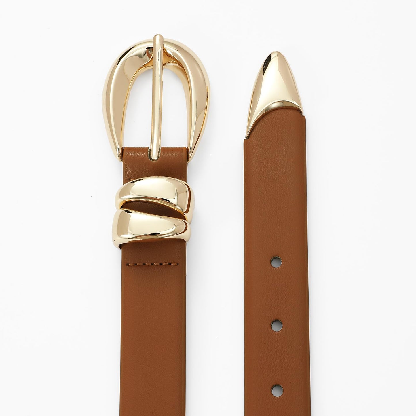 AI DEEBLUE Brown Belt Trendy Belts for Women Fashion Casual Women's Belts for Dresses Jeans