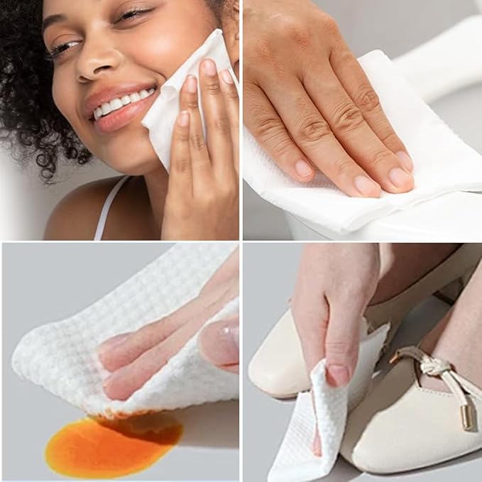 Facial Towels 2 pack Soft Dry Wipes Disposable Face Towel Cotton Tissue 20x20cm