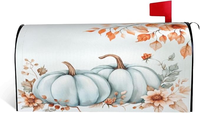 DADABULIU Mailbox Covers Pumpkin Fall Leaf Thanksgiving Magnetic Letter Post Box Cover Standard Size 21 x 18 Inch Garden Yard Home Decorative