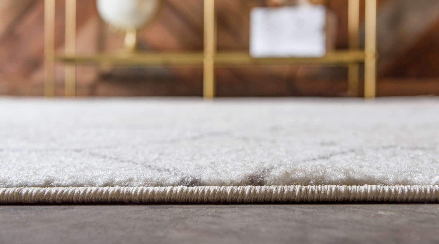 Unique Loom Trellis Frieze Collection Area Rug - Geometric (7' 10" x 10', Ivory/ Gray)