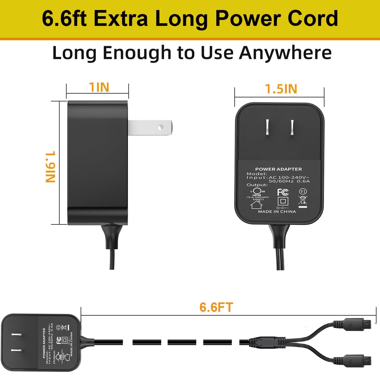 5V Charger Replacement for SportDOG Charging Adaptor Compatible with SportDOG Collar SD-425 SD-425S SD-425CAMO and SD-825 SD-825X Remote Trainer