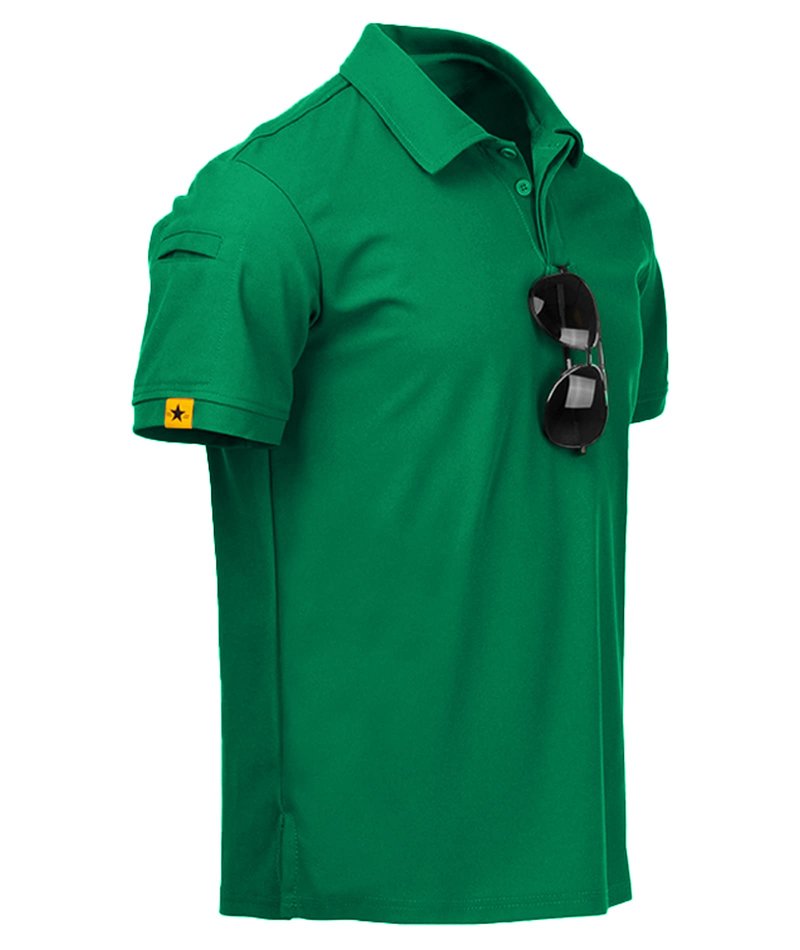 ZITY Mens Polo Shirt Short Sleeve Sports Tactical T-Shirt Athletic Golf Polos Daily Casual Stylish Collared Shirts for Men Viridian 3X-Large