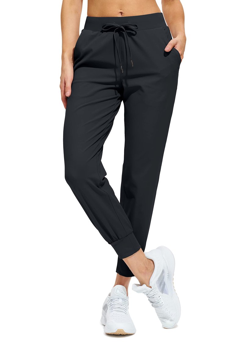 Libin Women's Joggers Pants Athletic Sweatpants with Pockets Dance Running Tapered Casual Pants for Workout,Lounge, Black XL