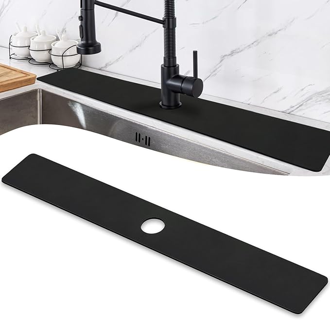 LOPNUR Faucet Mat for Kitchen Sink Protectors, 29 Inch Extra Long Kitchen Sink