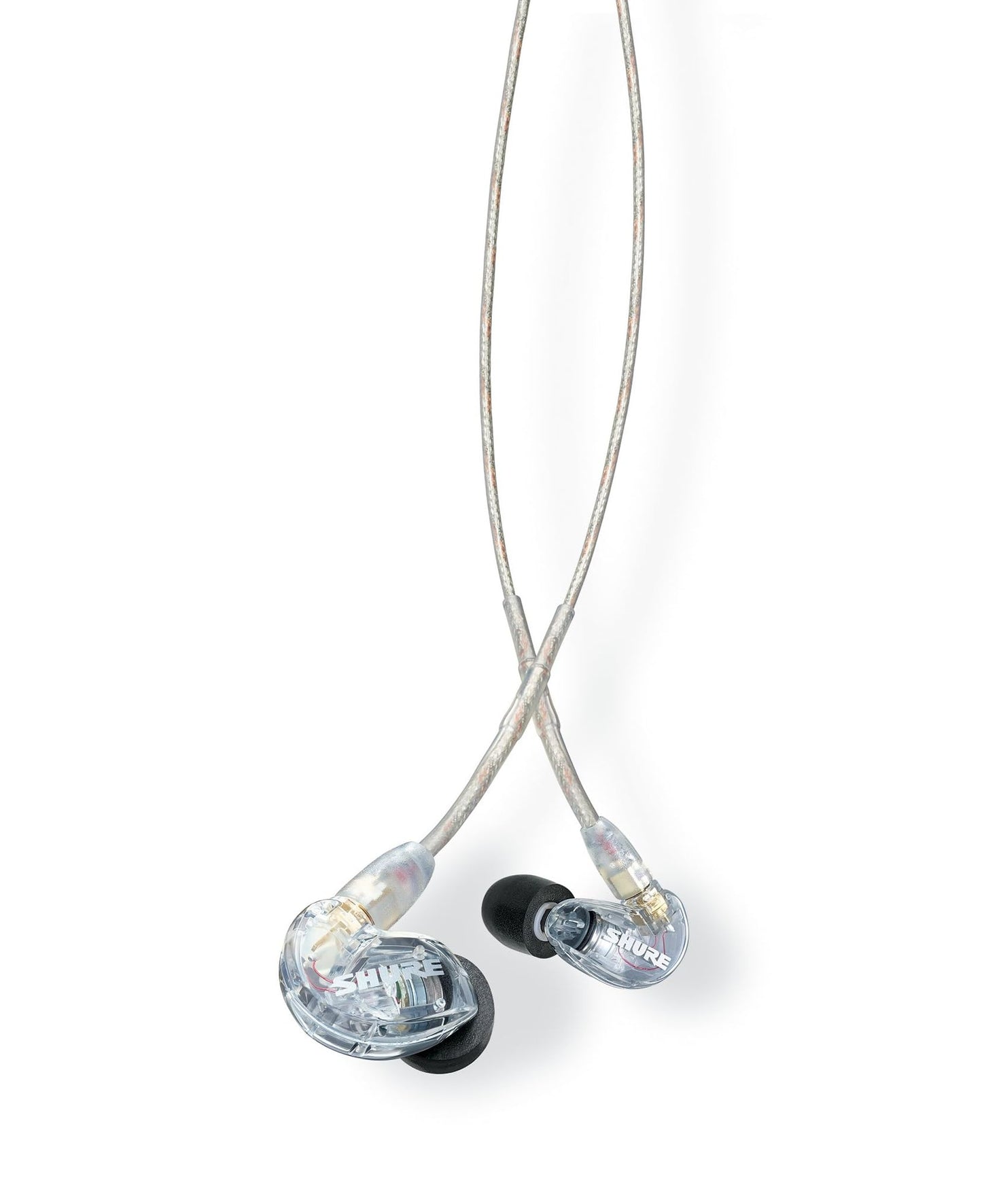 Shure SE215 PRO Wired Earbuds, Professional Sound Isolating Earphones with Clear Sound and Deep Bass, Single Dynamic MicroDriver, Secure In-Ear Design, Includes Carrying Case and Ear Tip Kit, Clear (SE215-CL)