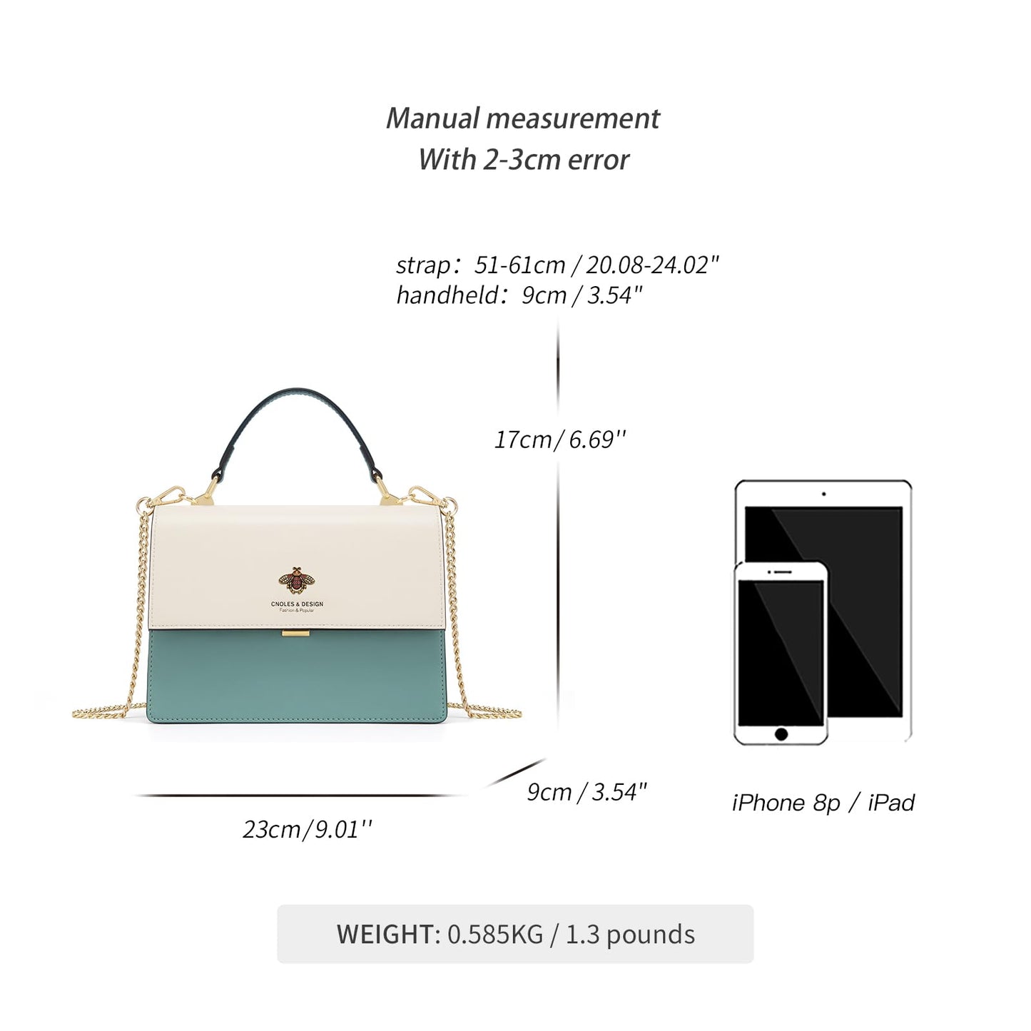 Cnoles Crossbody Bags For Women Fashion Leather Handbags and Purses Satchel Bag For Lady Shoulder Tote Top Handle Bags