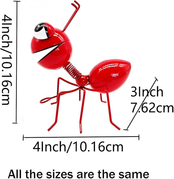 Metal Yard Art Garden Decor for Outside Cute Ants Yard Decorations Outdoor Lawn Ornaments Backyard Gifts for Mom - Set of 6