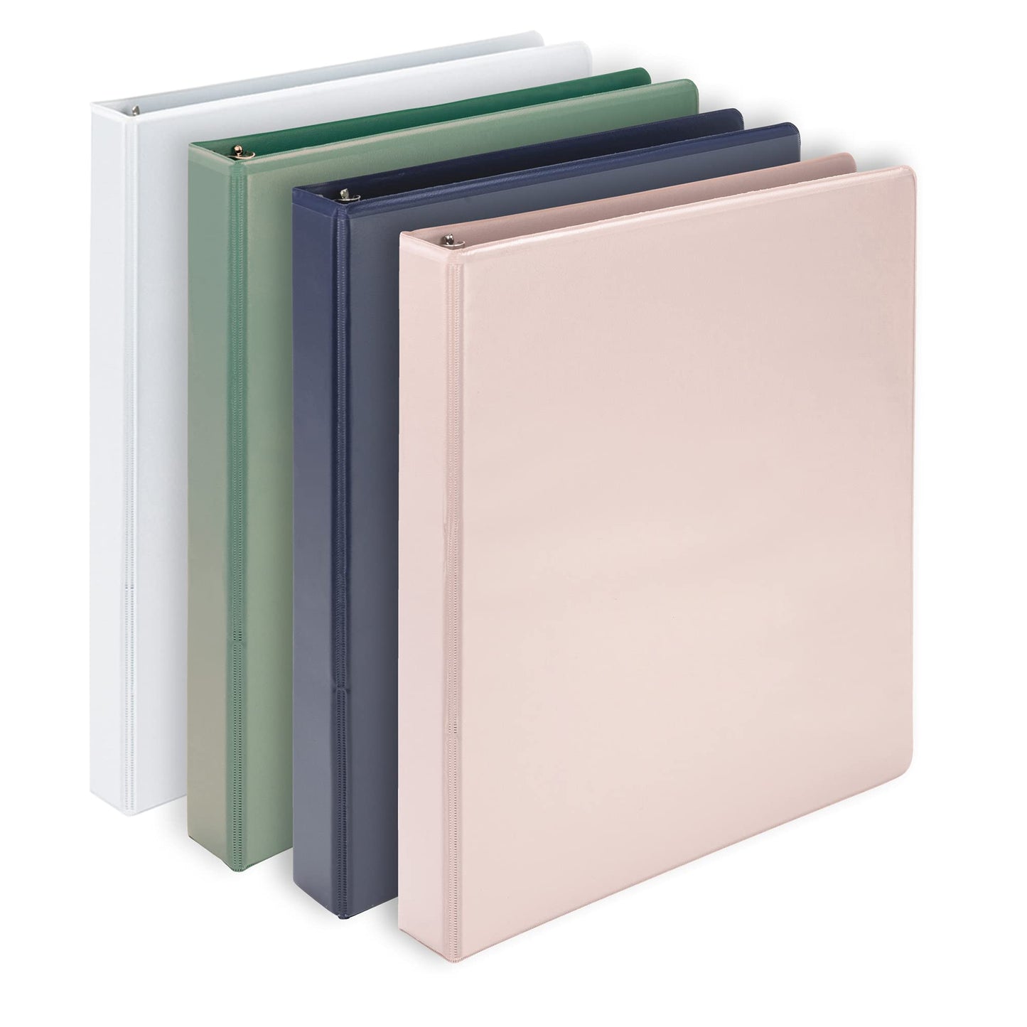 Samsill Plant Based Durable D-Ring Binders – 1 Inch 3 Ring Binder with 225 Sheet Capacity, Eco Friendly School and Office Supplies (4-Pack, Boho)