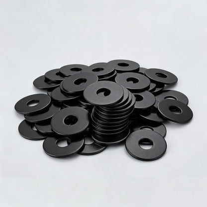 Bykonh #8 x 3/4" (80 PCS) Black Fender Washers, 304 Stainless Steel Flat Washers for Machinery & Automotive Repair