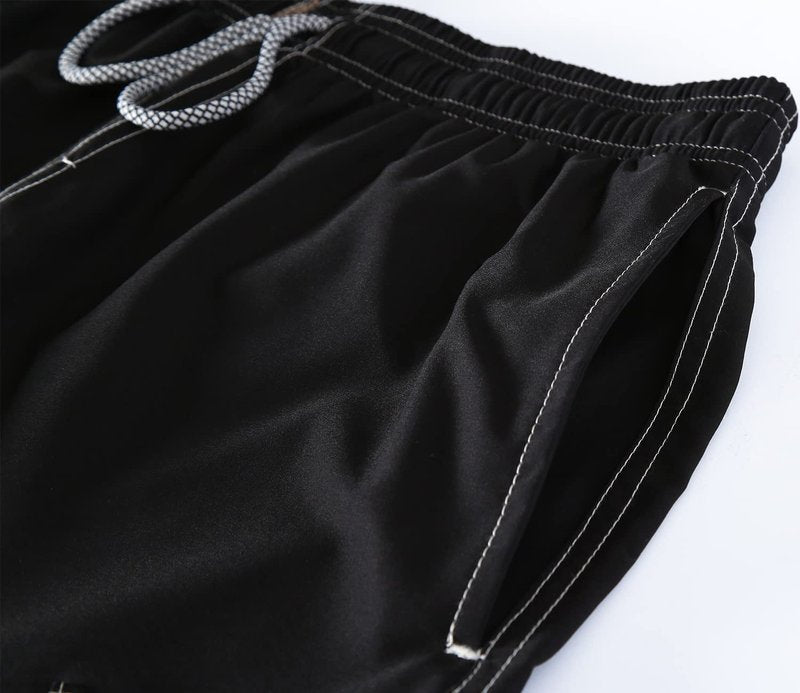 ELETOP Men's Swim Trunks Quick Dry Bathing Suit Swimming Board Shorts Mesh Lining Beach Swimwear Cargo Gradient Black L