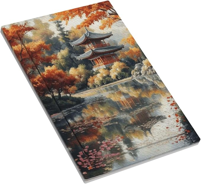 Decorative Art Light Switch Covers Lake & Pagoda in Fall 1 Gang No Device Blank Switchplate Electrical Faceplate for Home Decor