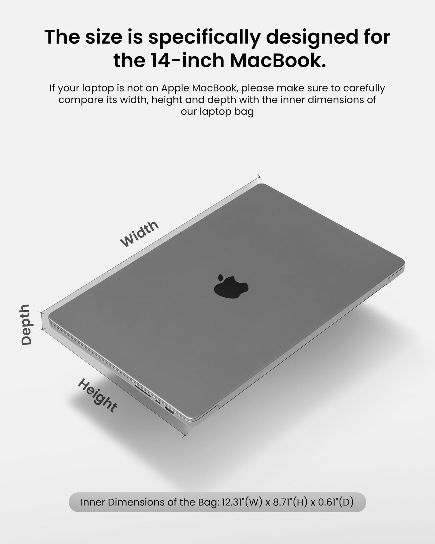 tomtoc 360 Protective Laptop Carrying Case Compatible with 14-inch MacBook Pro M5 Pro/Max (2026) A3426 A3427, M4/M3/M2/M1 Pro/Max, 12.9-13 Inch iPad Pro/Air, Water-Resistant Accessory Sleeve Bag