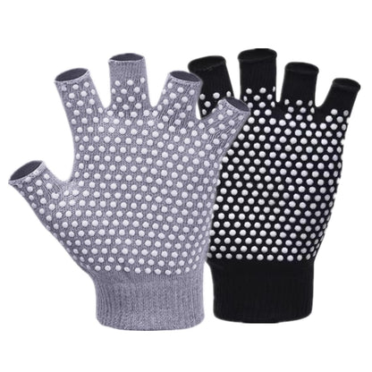 YL TRD V 2 Packs of Non Slip Fingerless Yoga Gloves Exercise Gloves Workout Gloves