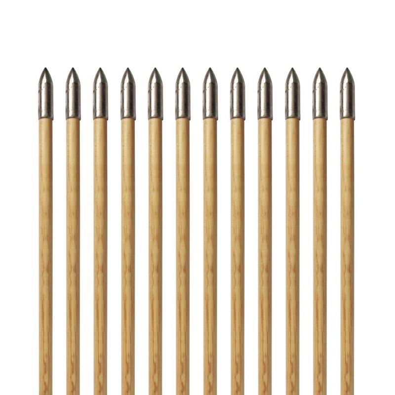e5e10 Wooden Arrows Archery Handmade Arrows 33inch Shaft with Turkey Feather Fletching for Recurve Bow Longbow Hunting Practice 12PACK