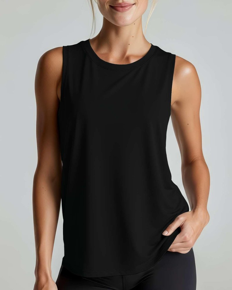 Real Essentials 5 Pack: Women's Dry-Fit Tank Top - Racerback Sleeveless T-Shirt Athletic Workout Gym Shirt (Plus Available)- Set 8,XL