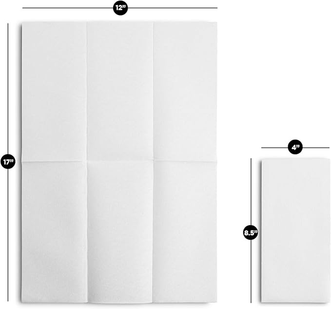 100-Pack BloominGoods Disposable Bathroom Napkins | Linen-Feel Guest Towels |