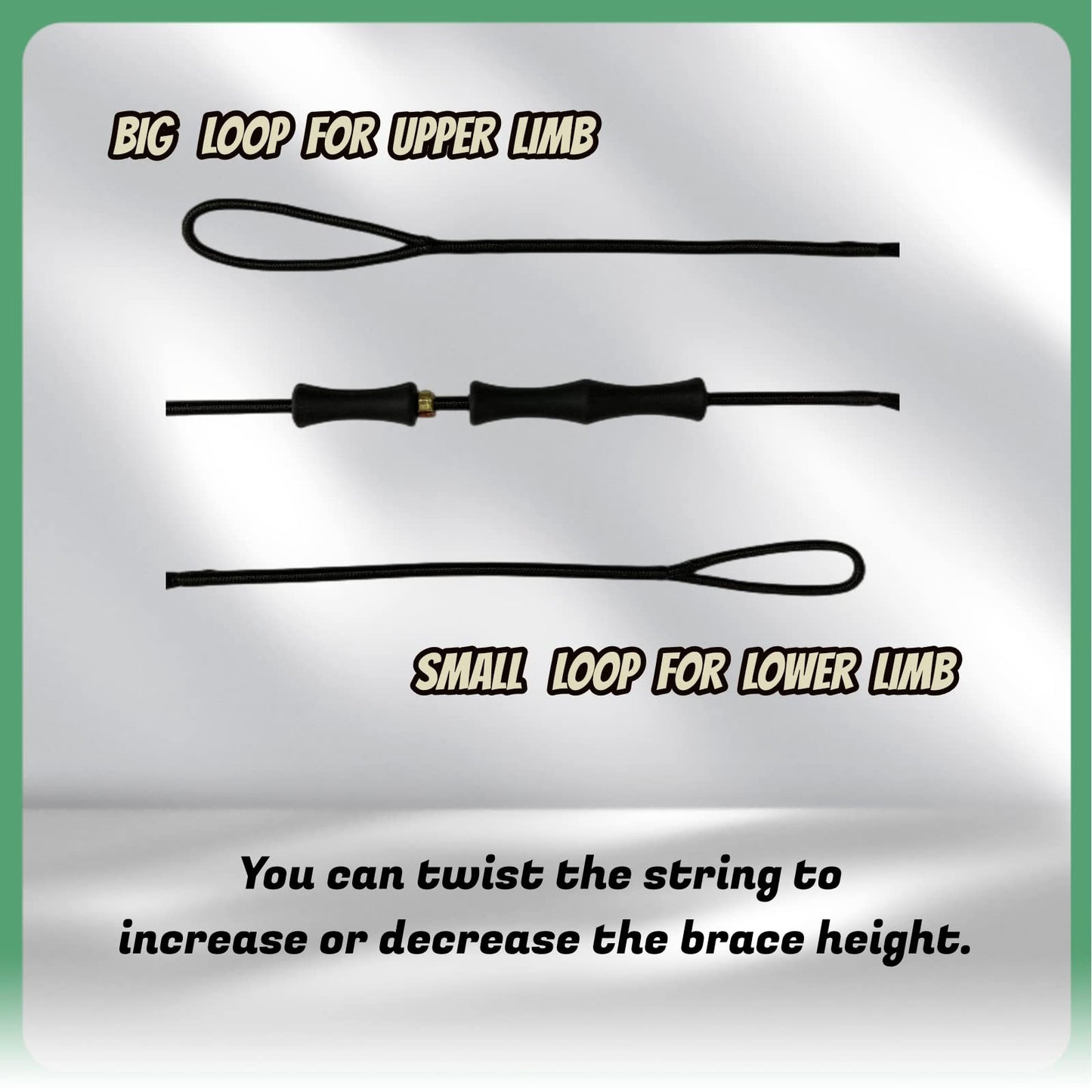 DeeRace Traditional Recurve Bow String and Bowstring Finger Savers Set, Dacron Bow String with Finger Guards (AMO 48” (Actual Length 44”), 14 Strands (Recommended for up to 50 lbs))
