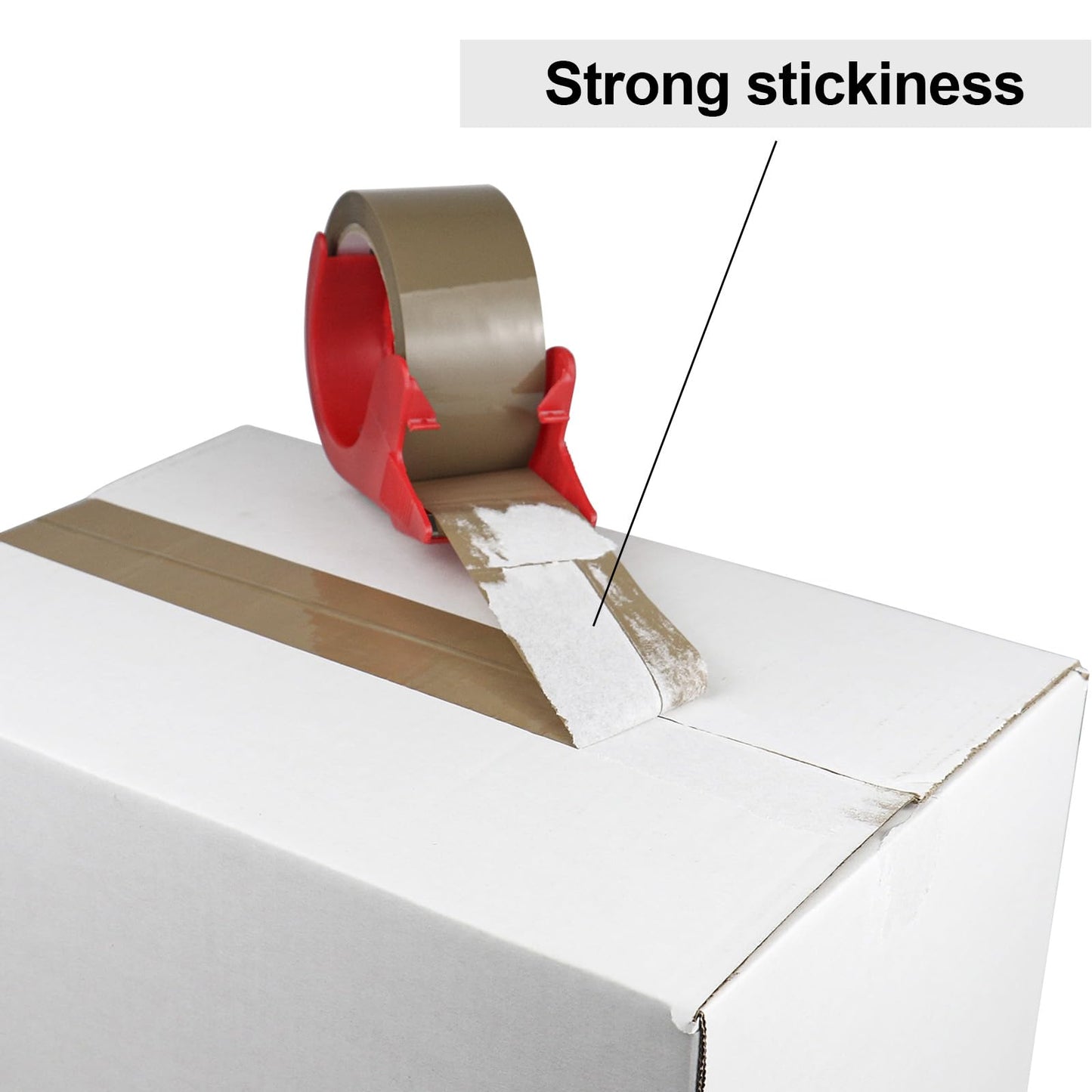 BOMEI PACK 6 Rolls Silent Brown Packing Tape, 1.88" x 60 yds,Heavy Duty Packaging Carton Tape for Shipping Packaing Moving Sealing, 2.4mil Thickness, 60 Yards Per Roll