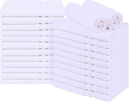 24 Pack Premium Hand Towels – 100% Cotton, Soft & Highly Absorbent – 16x27