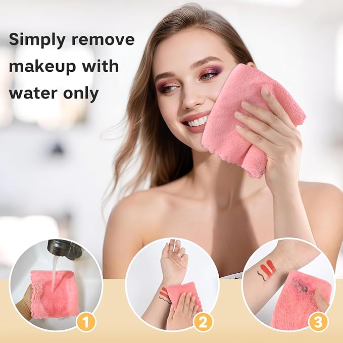 Microfiber Face Cloth Reusable Makeup Remover Facial Cleansing Towel Ultra Soft