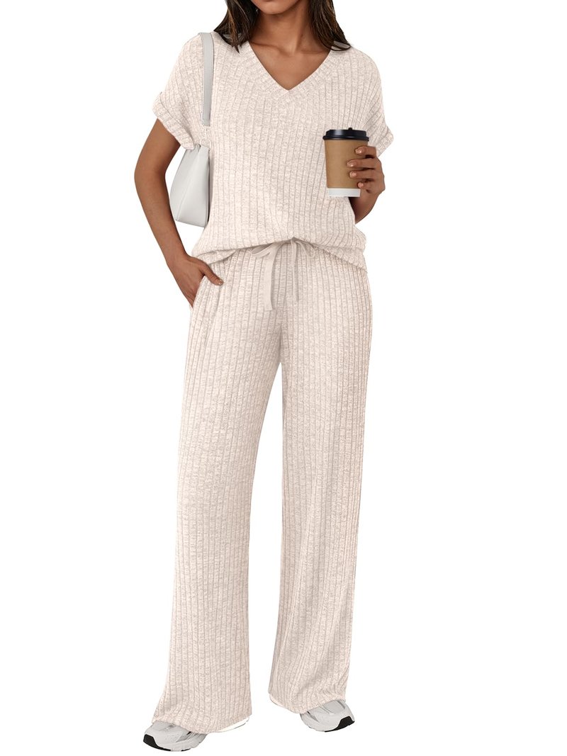 LILLUSORY Womens 2 Piece Lounge Sets 2026 Summer Vacation Outfits Airport Travel Resort Wear Beach Matching Spring Sweatsuit