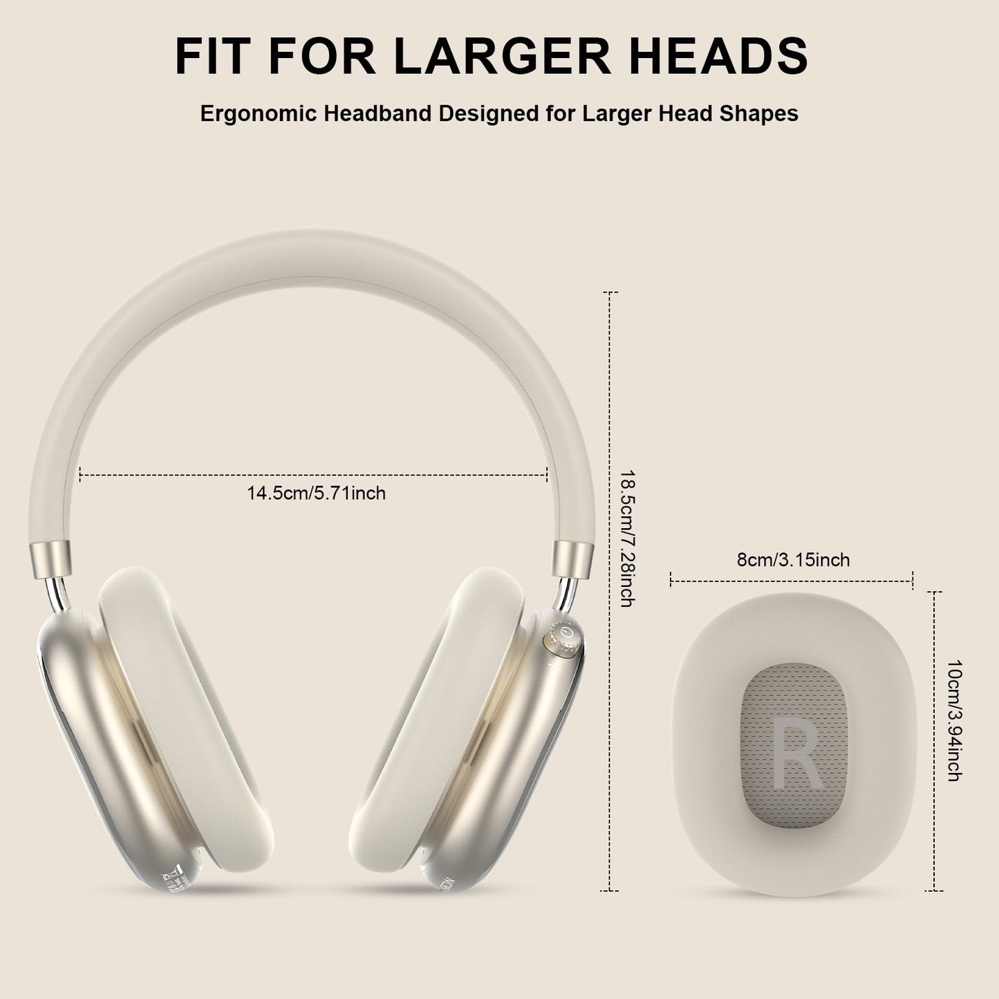 FOFUN NC95 Hybrid Active Noise Cancelling Headphones with Knob Control, 120H Playtime Over Ear Headphones Wireless Bluetooth 6.0, App Control, Hi-Res Audio, Comfort Fit, Clear Calls for Travel/Workout