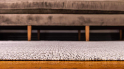 Unique Loom Collection Casual Transitional Solid Heathered Indoor/Outdoor Flatweave Area Rug (4' 1" x 6' 1" Rectangle, Beige/Ivory)