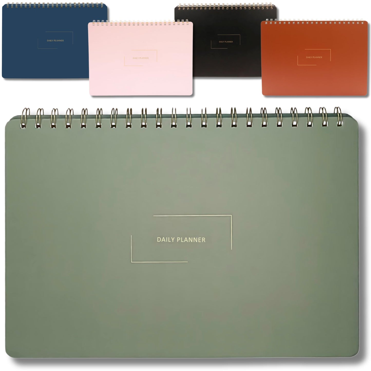 Merely Home Undated Daily Planner | 8.25” x 11.75” Work To-Do Notebook | ADHD Academic Organizer | Multi-Layout | Men and Women Planner | College Supplies | Evergreen | Landscape Layout