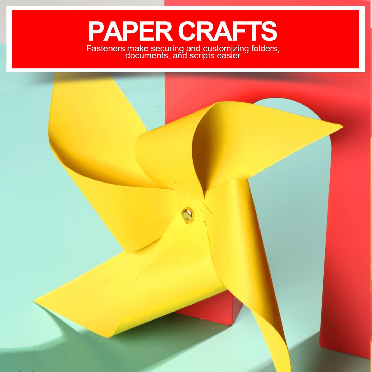 HNYYZL 500PCS Brads for Paper Crafts, Mini Gold Paper Fasteners,Mini Brass Fasteners,Brads Paper Fasteners,Mini Brads Round Head 8mm Paper Fasteners for Paper Crafts (0.3 x 0.6 Inch)