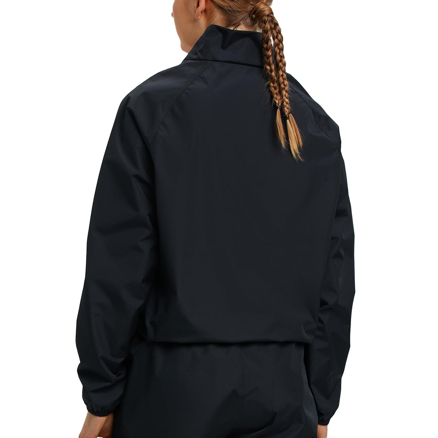 HOTSUIT Sauna Suit for Women Boxing Sauna Jacket Women Anti Rip Workout Sweat Suit for Gym, Black, L