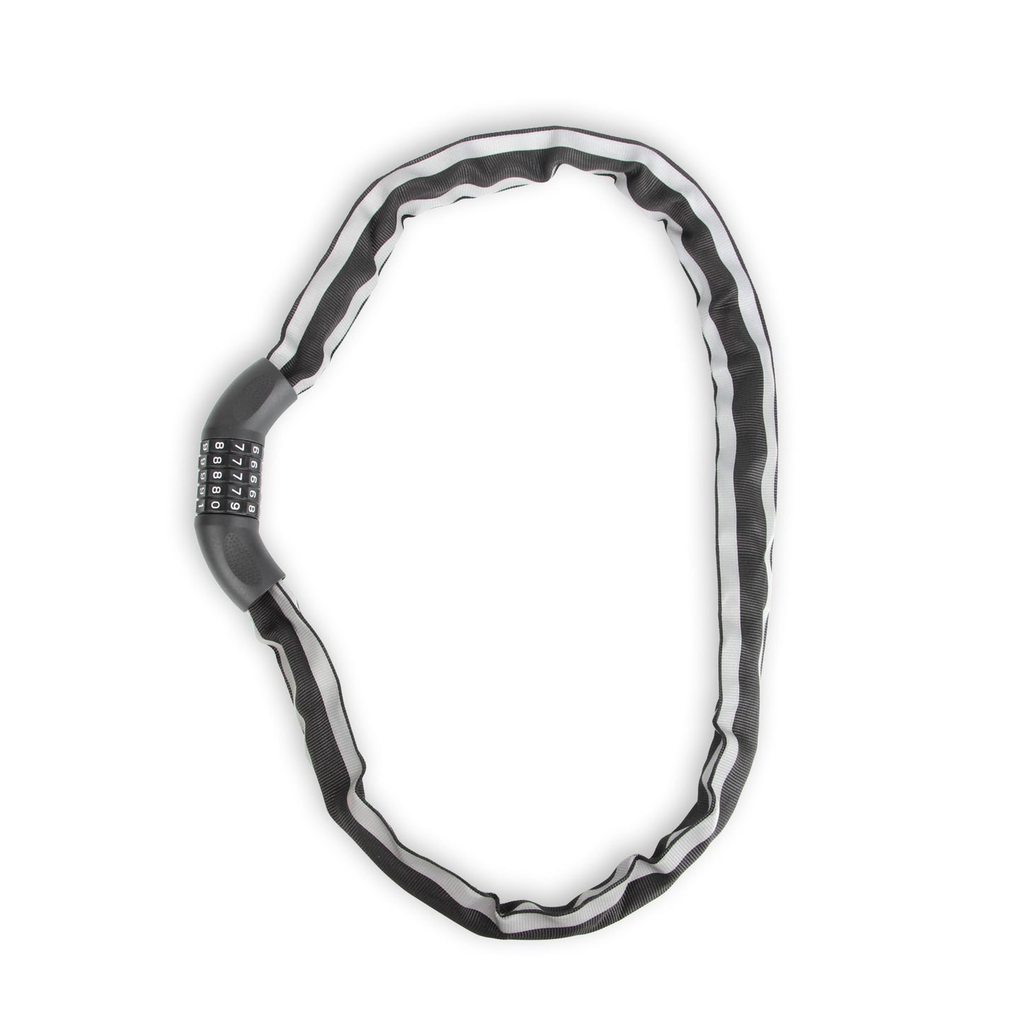 Kwikset 4 ft Combination Bicycle Chain Lock, 5-Digit, 1/4 in Diameter, Outdoor Bike Security, 1 Pack, Black