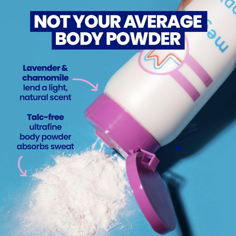 Megababe Sweat Absorbing Body Powder - Body Dust | Hot Weather Essential | with Lavender & Aloe | Talc-Free, All Natural | 6 oz (Pack of 1)