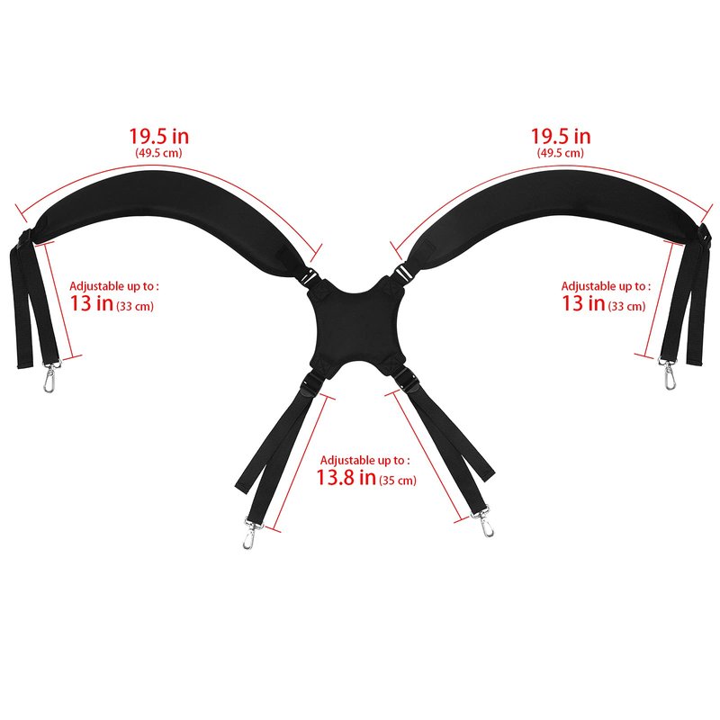 mytag Golf Bag Cross Straps Replacement with 4 Clips, Adjustable Universal Shoulder Carry Straps for Taylormade OGIO