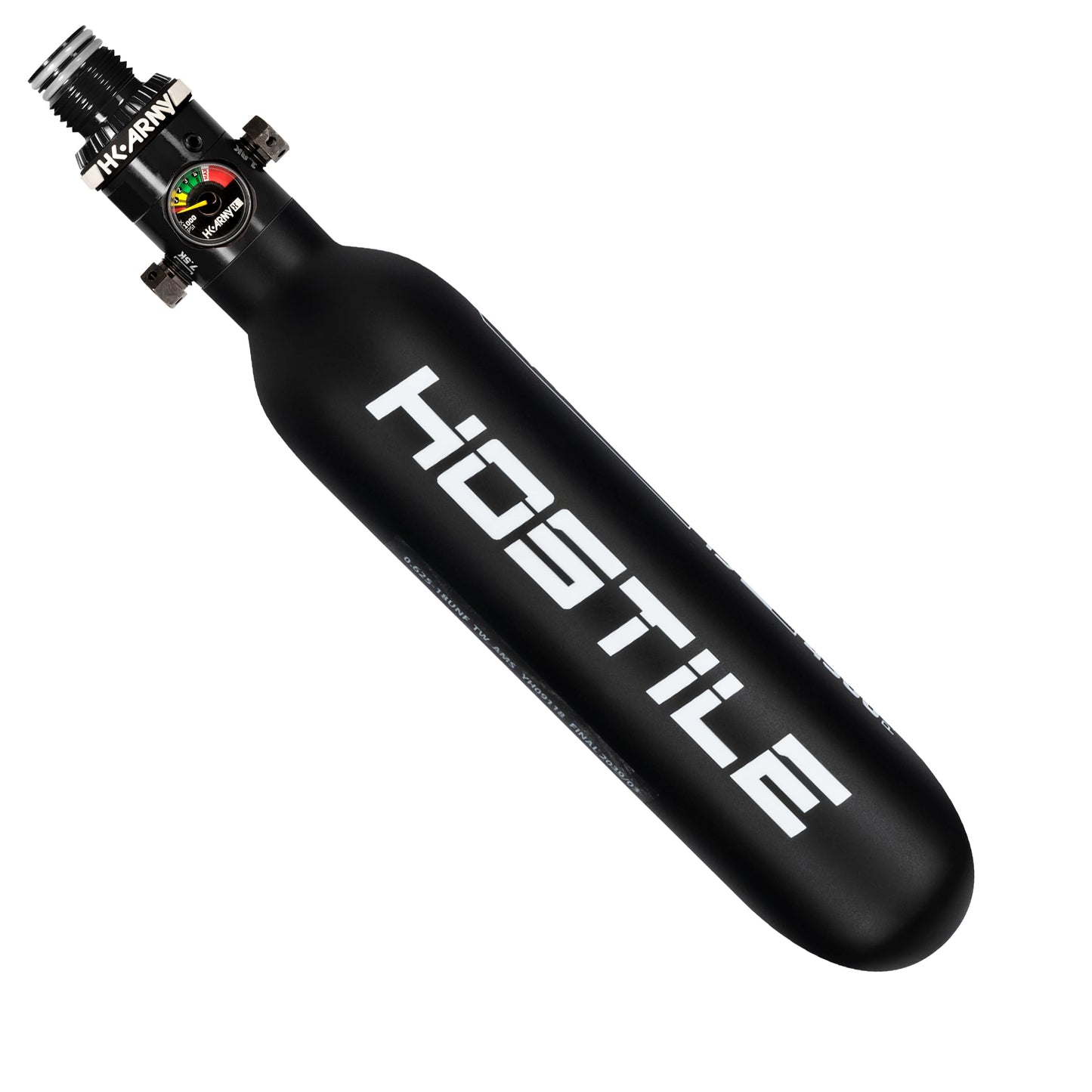 HK Army HPA Paintball Tank - Lightweight Alpha Air Carbon Fiber Compressed Air Tank - 15ci/4500 psi Phantom