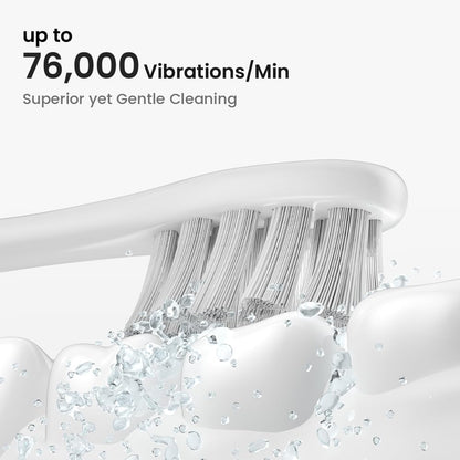 Oclean Electric Toothbrush for Adults, 150 Days Battery Life Electric Toothbrush, USB Rechargeable Sonic Travel Toothbrush with 6 Brush Heads & Travel Case, 5 Modes and Smart Timer
