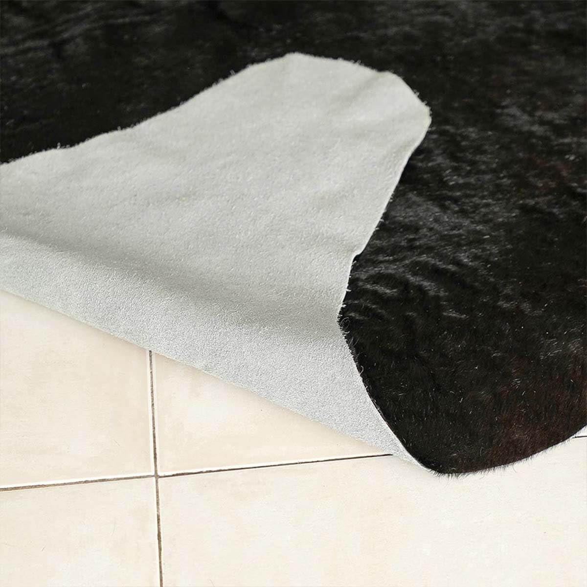 Khara Home Premium 100% Genuine Cowhide Rug Large 5x7 Ft Leather Area Rug for Living Room, Cozy, Unique, and Durable, Western Home Decor – from Argentina (Black, 5 x 7)