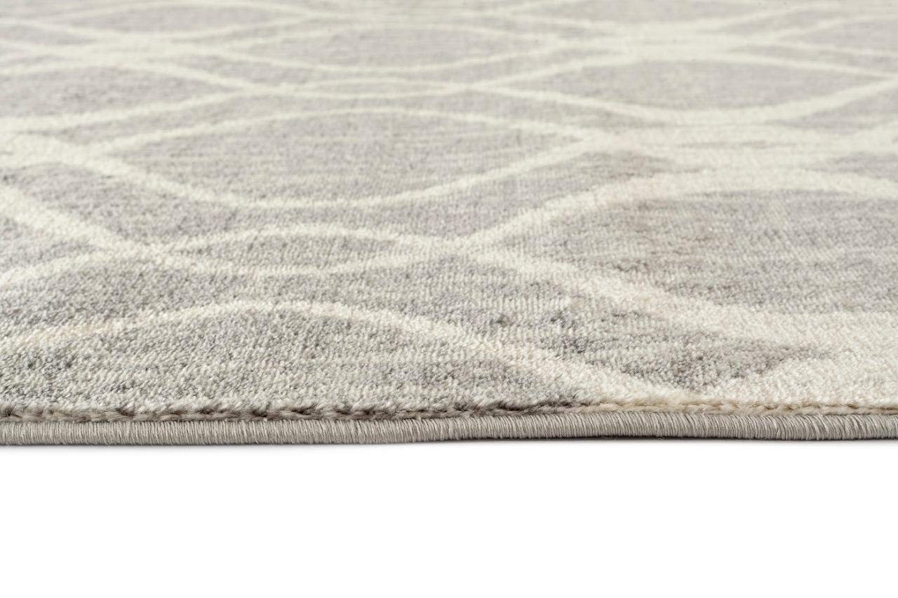 LUXE WEAVERS Diana Collection 1817 Dark Grey 8x10 Geometric Area Rug