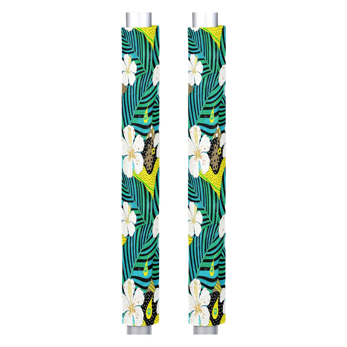 Pardick Refrigerator Door Handle Covers Set of 2, Tropical Flowerss Fridge Handle Cover Washable Fridge Dishwasher Oven Door Decor Protector Handle Cover, Keep Your Kitchen Appliance Clean