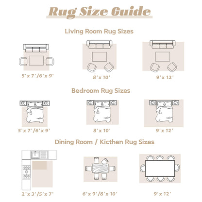 VECARF Area Rug 9x12 Washable Rug, Vintage Boho Medallion Rugs Non-Slip Soft Low Pile Large Distressed Rug Indoor Retro Carpet for Living Room Bedroom Dining Room Home Office (Beige, 9'x12')
