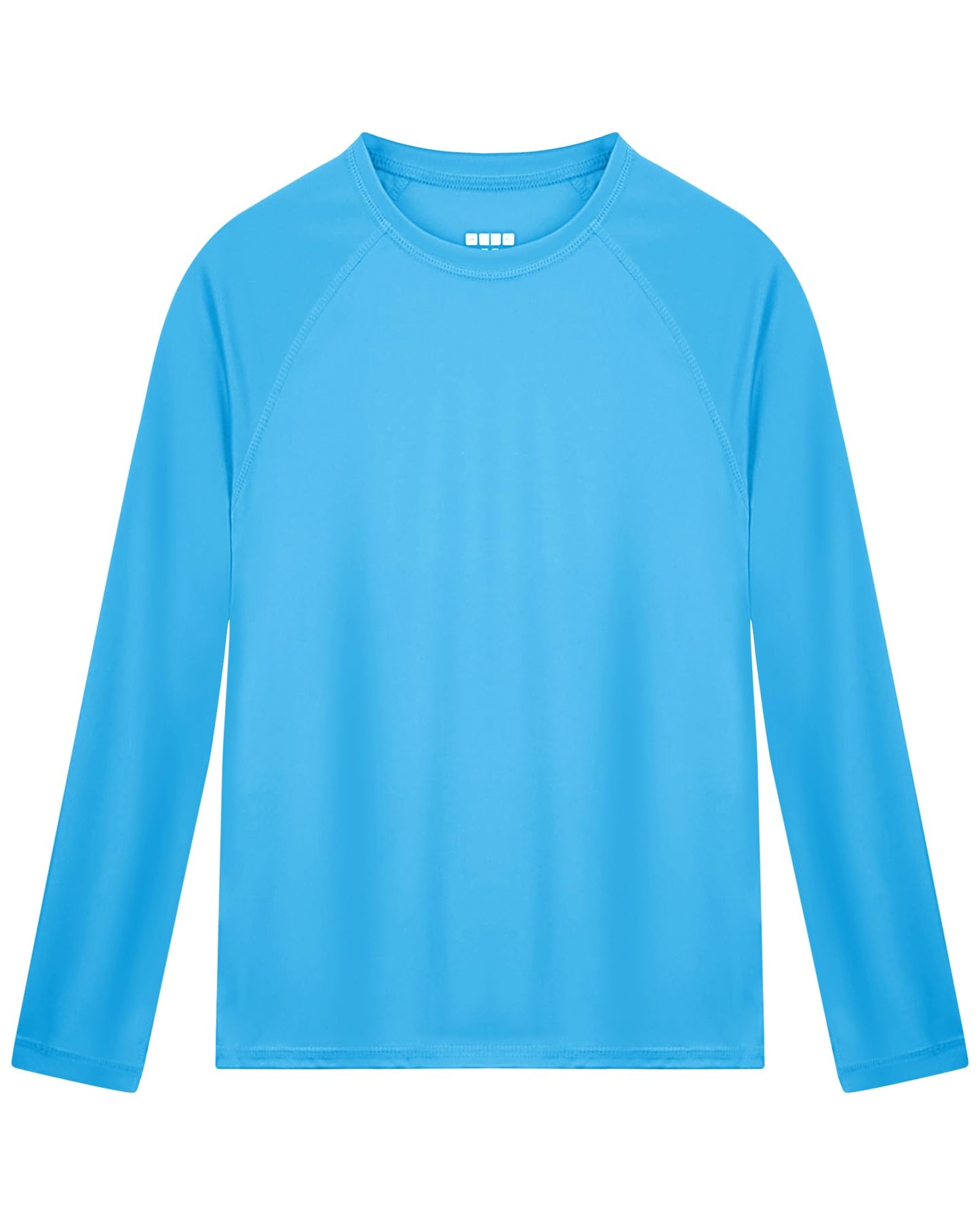 Poekuao UPF 50+ Rash Guard for Boys Swim Shirt Long Sleeve Rashguard Youth SPF Fishing Quick Dry Shirt Blue