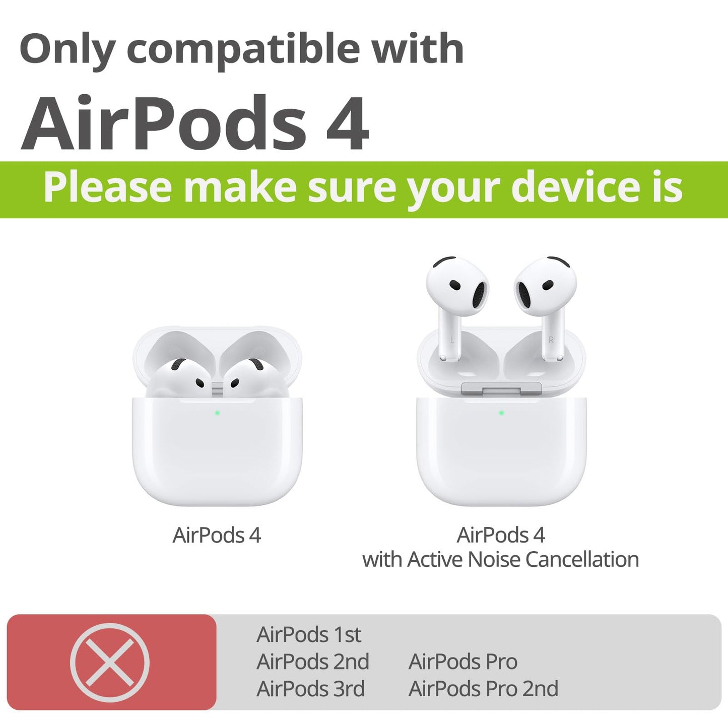 Carveit Wooden Case for AirPods 4 Case (2024) (USB-C) 4th Generation, Wood Artisan Engraved & TPU Shockproof Cover, Titanium Quick Released Clasp (Natural Grain) Rosy