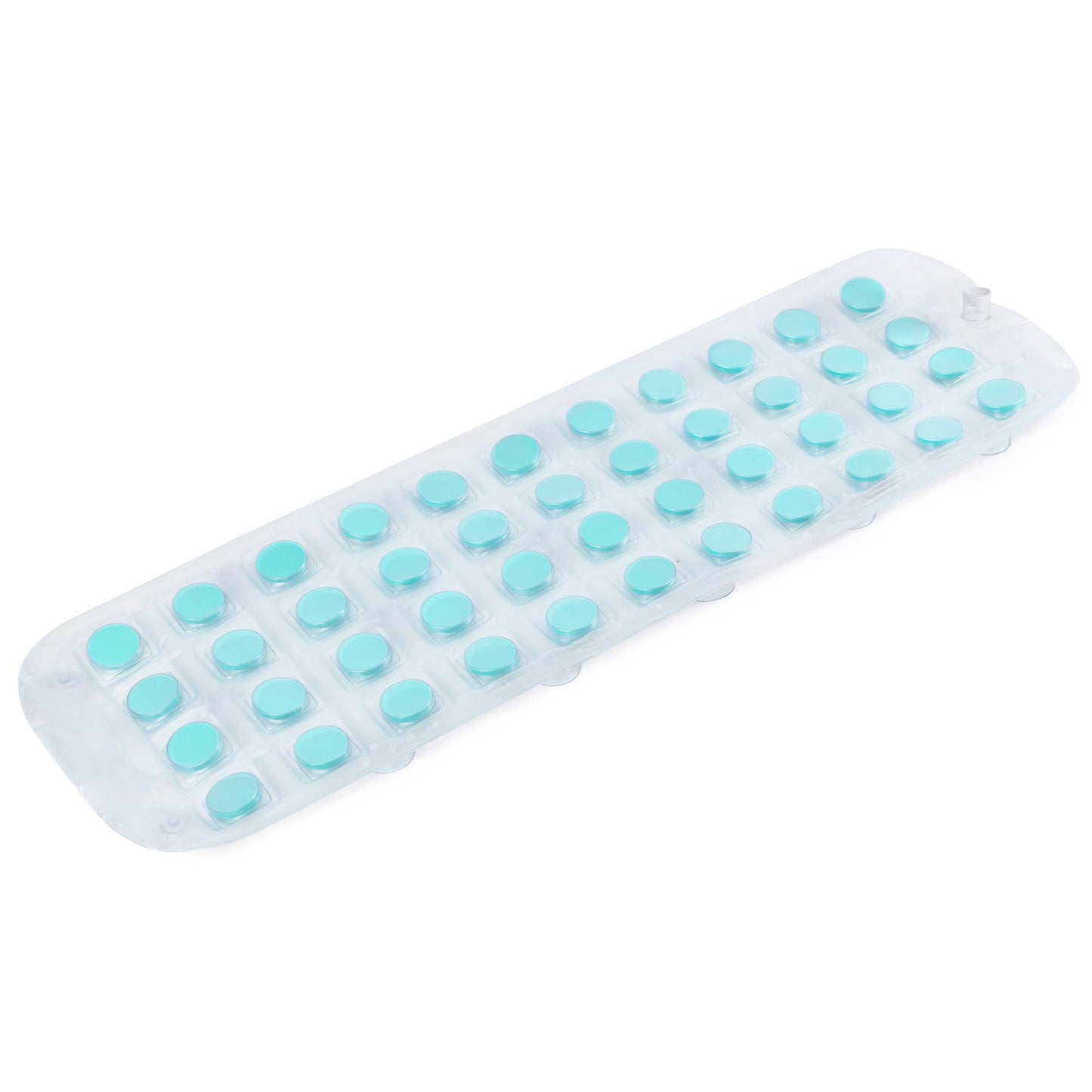 SereneLife Bubble Bath Mat - Cushioned Non-Slip Design with Suction Cups, Replacement Mat for SLBBMG100, Fully Submersible and Foldable Spa Bath Mat for Bathtubs 47.24"x14.17" (Teal)