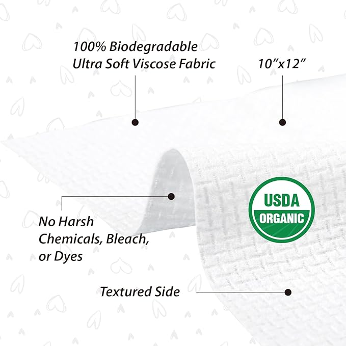 Disposable Face Towels, Biodegradable Facial Towels Clean Face Towels XL