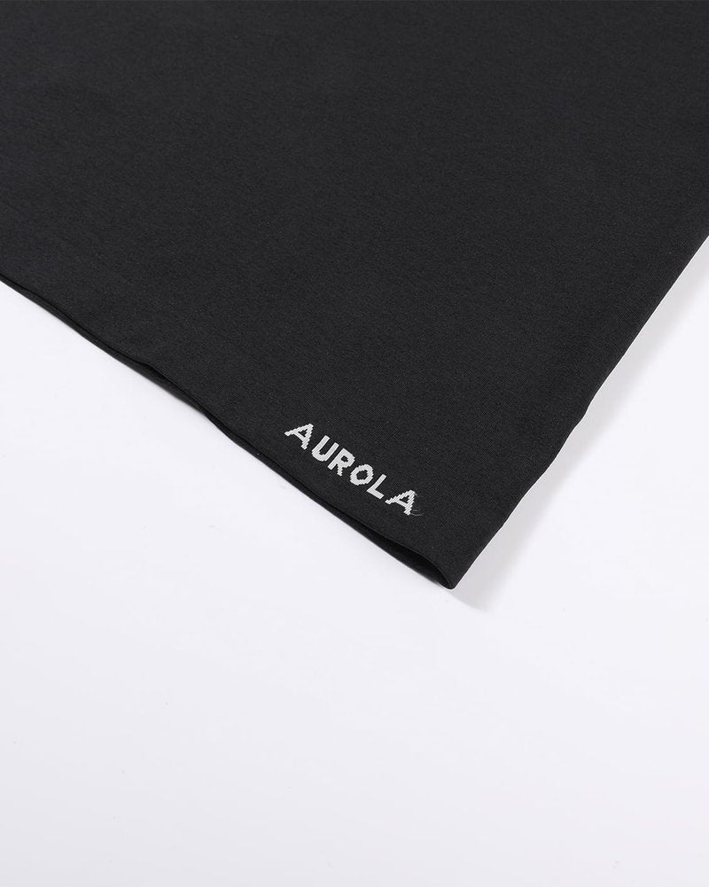 AUROLA Essentials Seamless Sleeveless Raceback Top,Women Subtle Marl Workout Square Neck Fitted Tank,Black,M