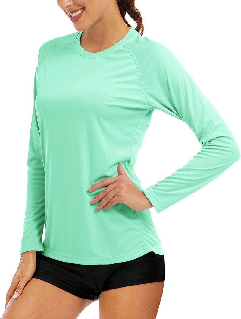 Women's Long Sleeve Sun Protection Shirt - UPF 50+ Hiking & Fishing Rash Guard | Lightweight & Quick-Dry