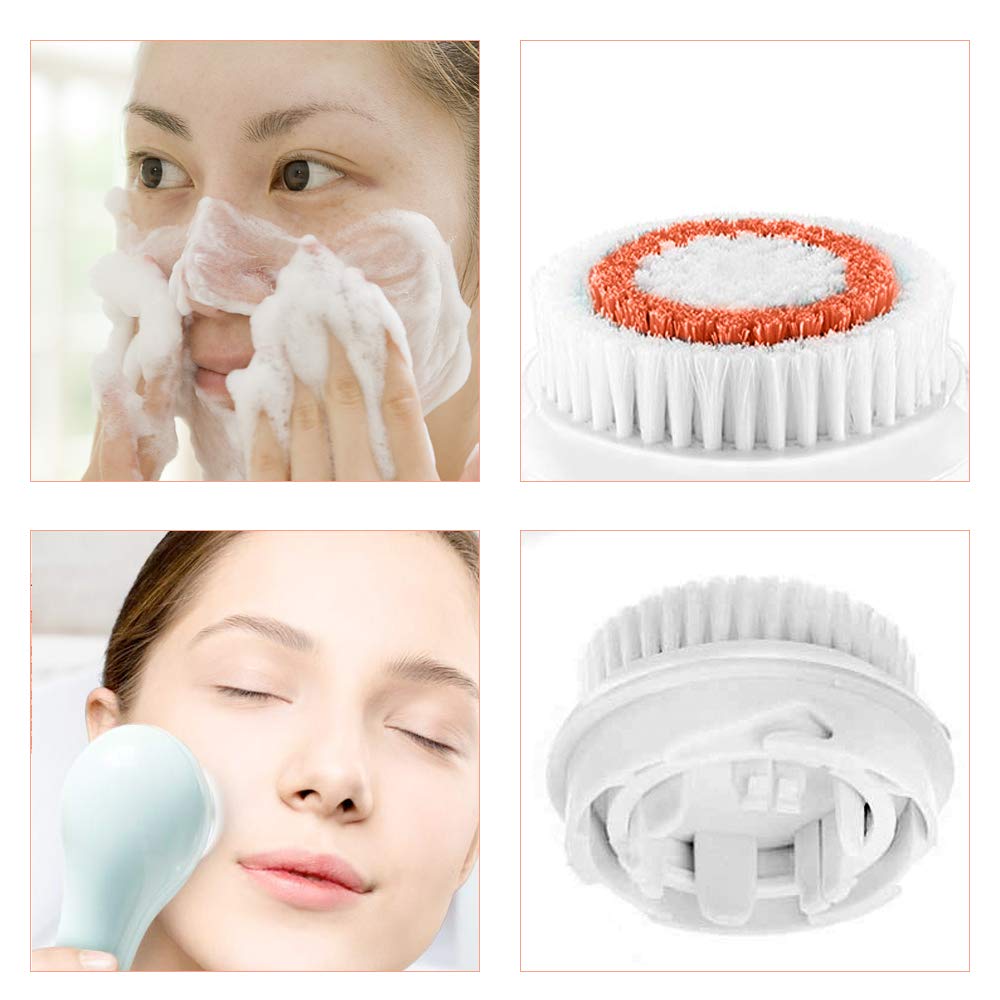 Facial Cleansing Brush Head Replacements Compatible with Clarisonic Mia 1, Mia 2, Mia Fit, Alpha Fit, Smart Profile Uplift, Deep Pore Face Brush Head Replacement Cleaning Tool(Mutil Color)