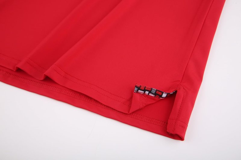 Alex Vando Mens Golf Shirt Moisture Wicking Quick-Dry Solid Short Sleeve Polo Shirts for Men,Red,XL