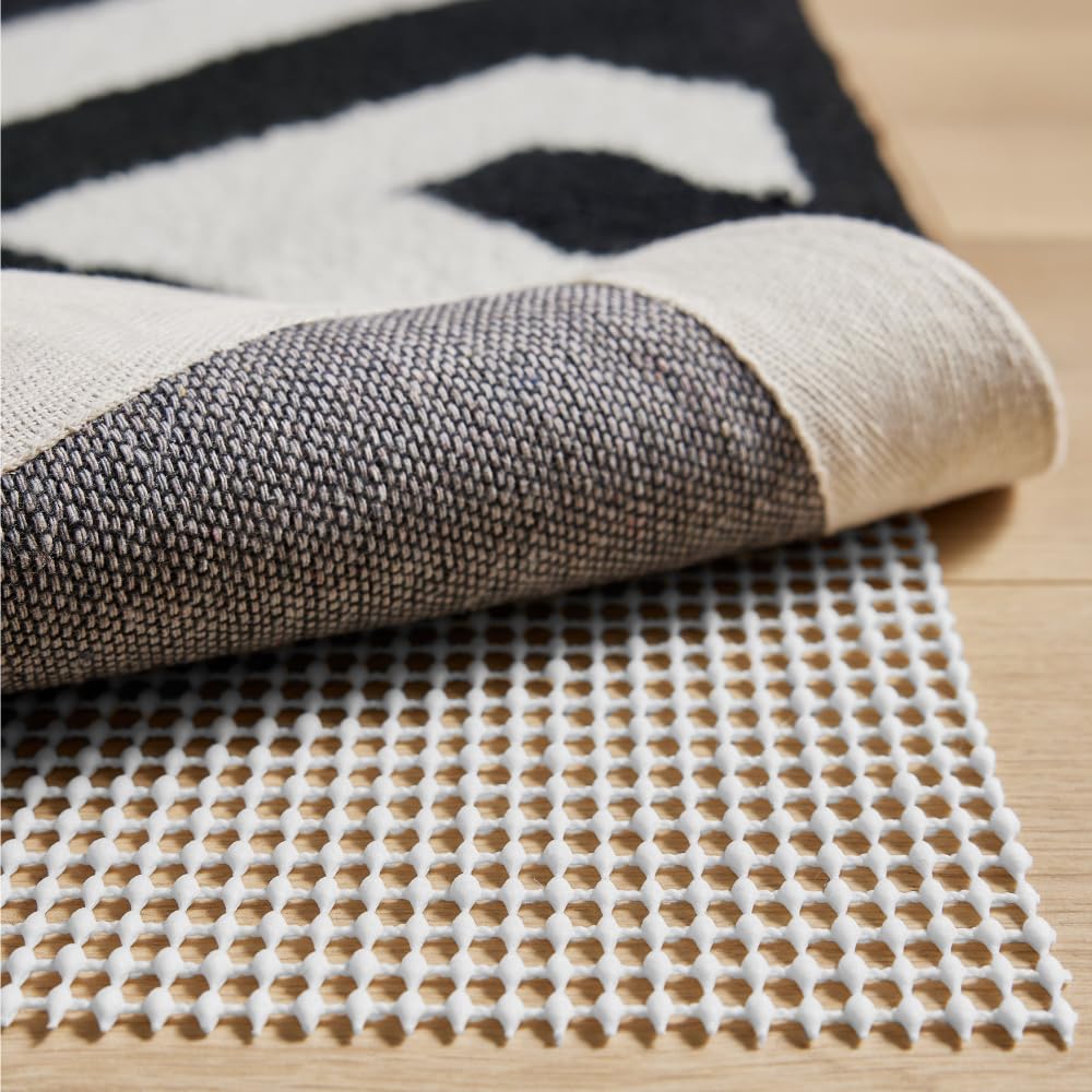 GORILLA GRIP® Strong Rug Pad Gripper, 4x6 FT, US Designed, Grips Help Keep Area Rugs Safe and in Place, Slip and Skid Resistant Pads for Hard Floors, Under Carpet Mat Cushion and Hardwood Protection
