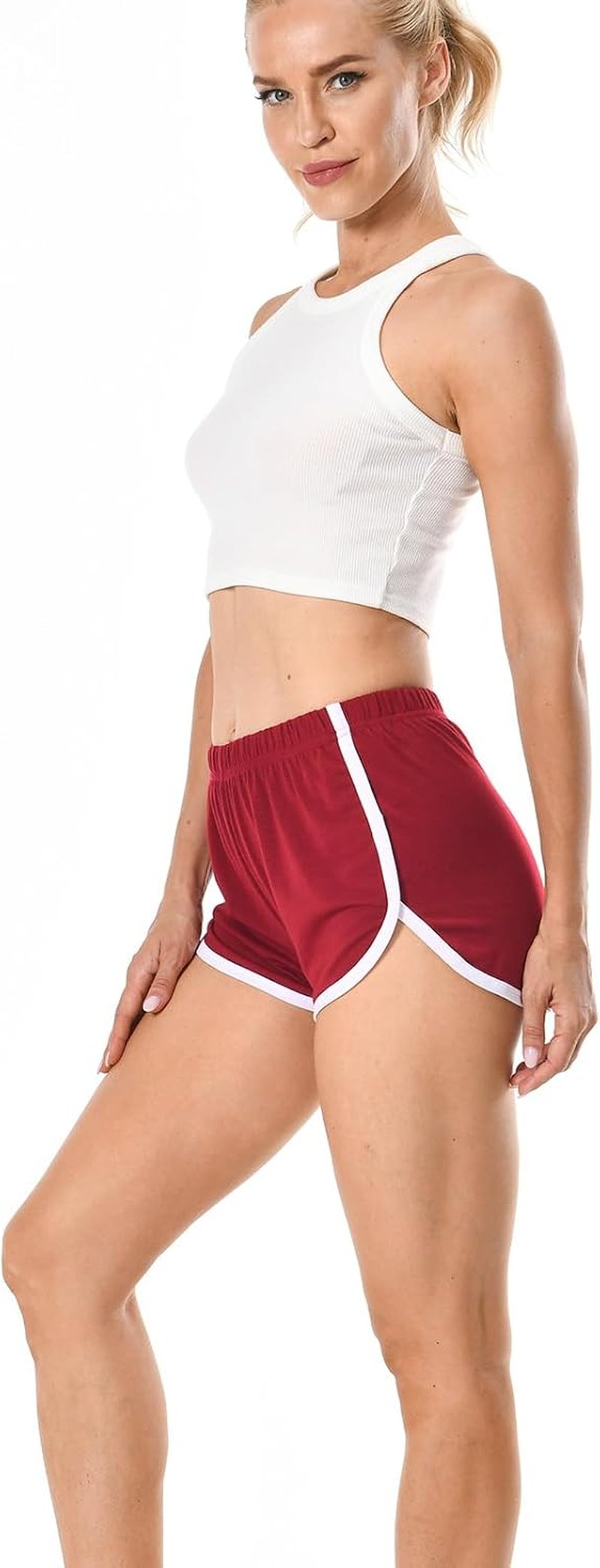 Cameway Women's Cotton Yoga Shorts - 4 Pack Athletic Dance & Cycling Summer Wear | Comfortable Fit